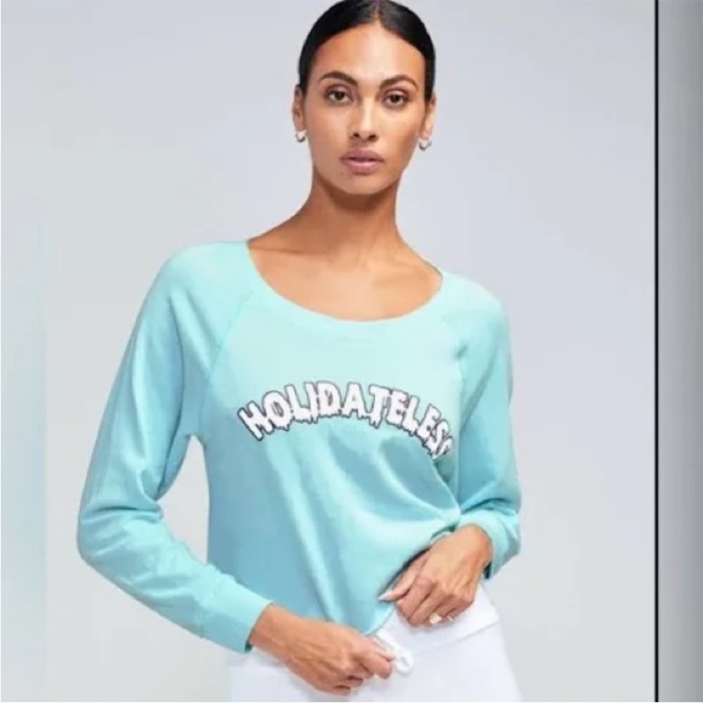 NWT Wildfox ‘Holidateless” long sleeves Sweatshirt Crop Top Size Small